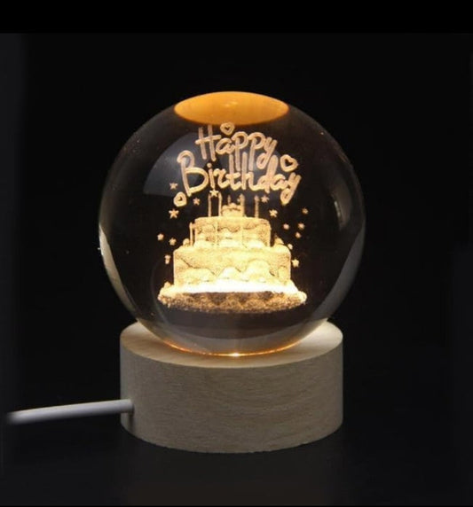 3D HBD Crystal Ball Lamp