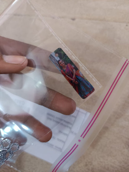 Personalized UV Laser Printed Necklace - Silver Colour - Colour Print