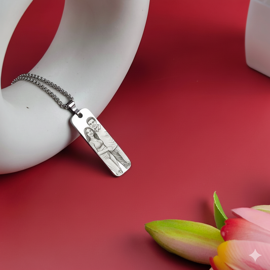 Personalized Photo Engraving Necklace