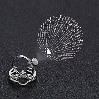 100 Language I ♥️ U Projection Ring